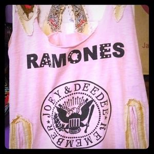 Ramones Tops - Womens Vintage RAMONES Pink Tank Top Ramones Tops - Womens Vintage RAMONES Pink Tank Top